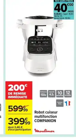 Carrefour MOULINEX Robot cuiseur multifonction offre