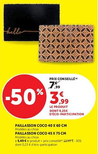 Super U Paillasson coco offre