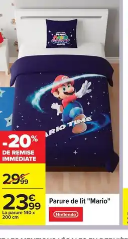 Carrefour NINTENDO Parure de lit Mario offre