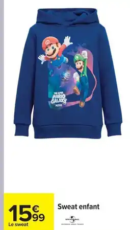 Carrefour Sweat enfant offre