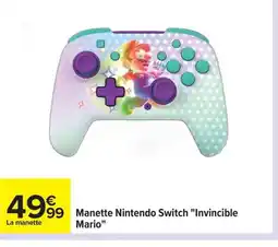 Carrefour Manette Nintendo Switch Invincible Mario offre