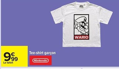 Carrefour NINTENDO Tee-shirt garçon offre