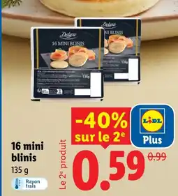 Lidl 16 mini blinis offre