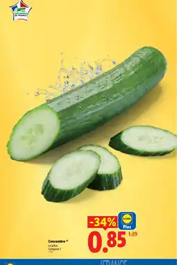 Lidl Concombre offre