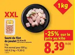 Lidl Sauté de filet de poulet offre