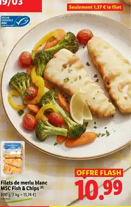 Lidl Filets de merlu blanc MSC Fish & Chips offre