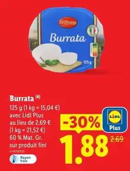 Lidl Burrata offre