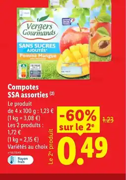 Lidl Compotes SSA assorties offre