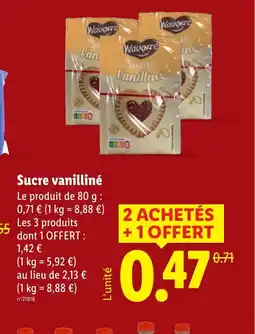 Lidl Sucre vanilliné offre
