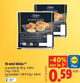 Lidl 16 mini blinis offre