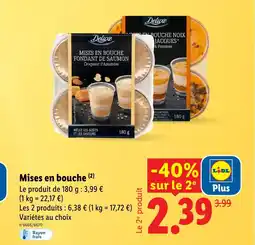 Lidl Mises en bouche offre