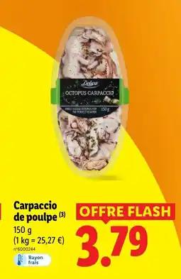 Lidl Carpaccio de poulpe offre