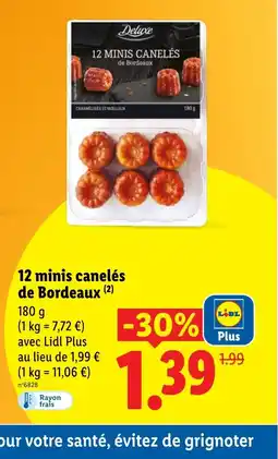 Lidl 12 minis canelés de Bordeaux offre