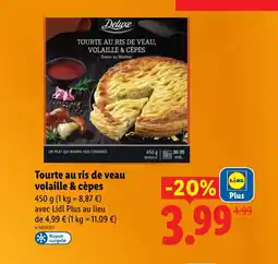 Lidl Tourte au ris de veau volaille & cèpes offre
