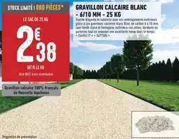Brico Cash Gravillan calcaire blanc offre