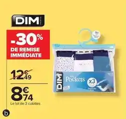 Carrefour Drive Dim - le lot de 3 culottes offre