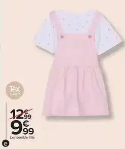 Carrefour Drive Tex - l'ensemble fille offre