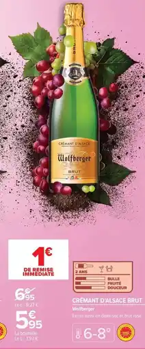 Carrefour Drive Wolfberger - crémant d'alsace brut offre