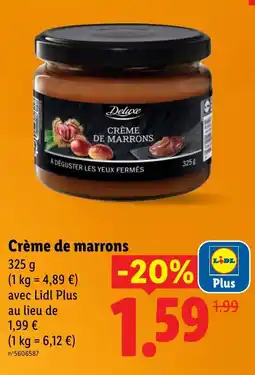 Lidl Crème de marrons offre