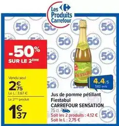 Carrefour Drive Carrefour - jus de pomme pétillant fiestabul offre