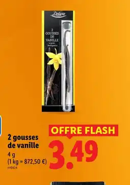 Lidl 2 gousses de vanille offre