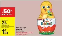 Carrefour Drive Kinder - mini moulage offre