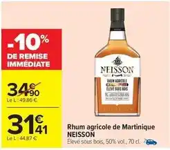 Carrefour Market Rhum agricole de martinique offre
