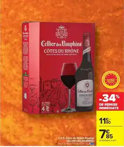 Carrefour Market Cellier des dauphins - a.o.p. côtes du rhône offre