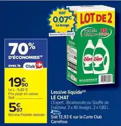 Carrefour Market La queue du chat - lessive liquide offre