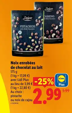 Lidl Noix enrobées de chocolat au lait offre