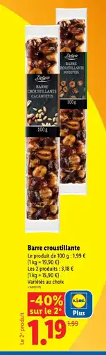 Lidl Barre croustillante offre