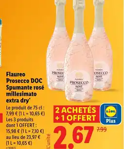 Lidl Flaureo Prosecco DOC Spumante rosé millesimato extra dry offre