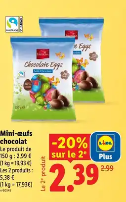Lidl Mini-œufs chocolat offre