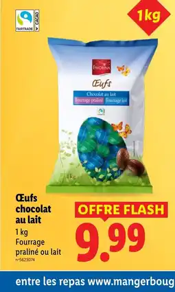 Lidl Œufs chocolat au lait offre