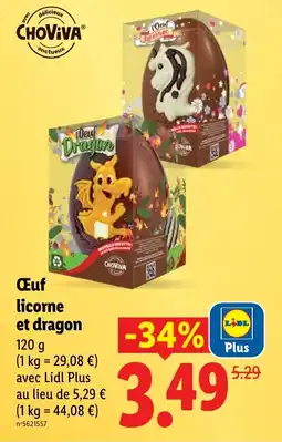 Lidl Œuf licorne et dragon offre