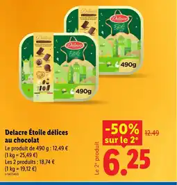 Lidl DELACRE Étoile délices au chocolat offre