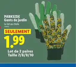 Lidl PARKSIDE Gants de jardin offre