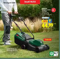 Lidl PARKSIDE Tondeuse à gazon électrique offre