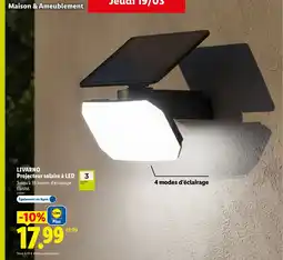 Lidl LIVARNO Projecteur solaire à LED offre