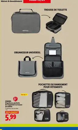 Lidl ESMARA Organiseur, pochette de rangement ou trousse offre