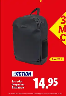 Lidl Sac à dos de gaming Battletron offre
