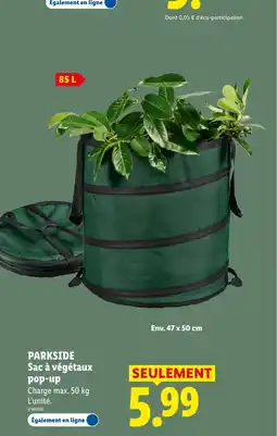 Lidl PARKSIDE Sac à végétaux pop-up offre