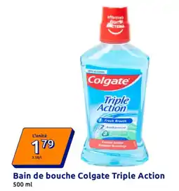 Action Bain de bouche colgate triple action offre