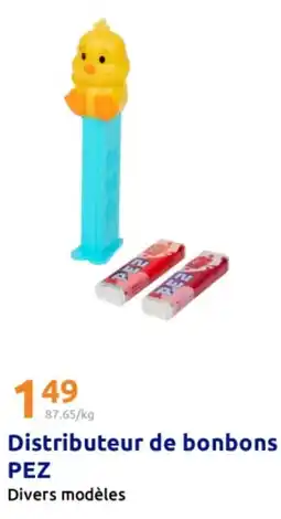 Action Distributeur de bonbons pez offre