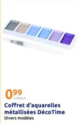 Action Coffret d'aquarelles métallisées décotime offre
