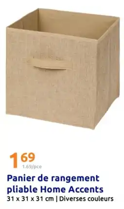 Action Panier de rangement pliable home accents offre