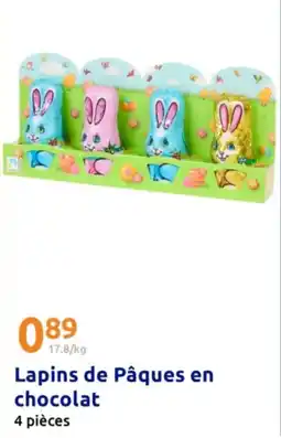 Action Lapins de pâques en chocolat offre