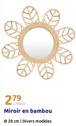 Action Miroir en bambou offre
