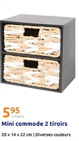 Action Mini commode 2 tiroirs offre