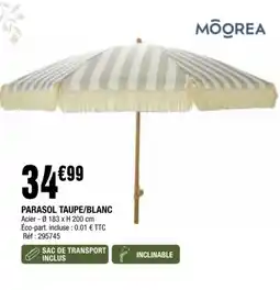 La Foir'Fouille PARASOL TAUPE,BLANC offre